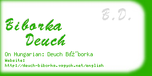 biborka deuch business card